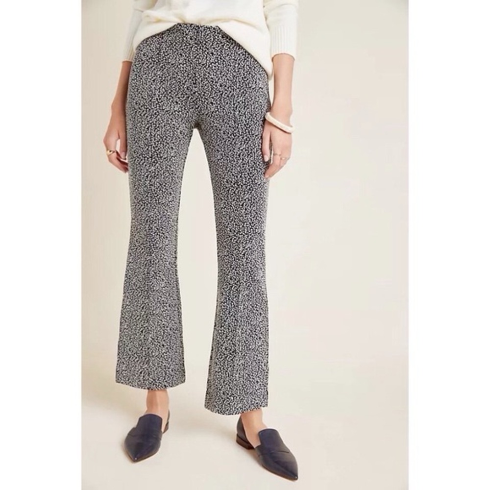 Anthropologie Black and White Cropped Pants
